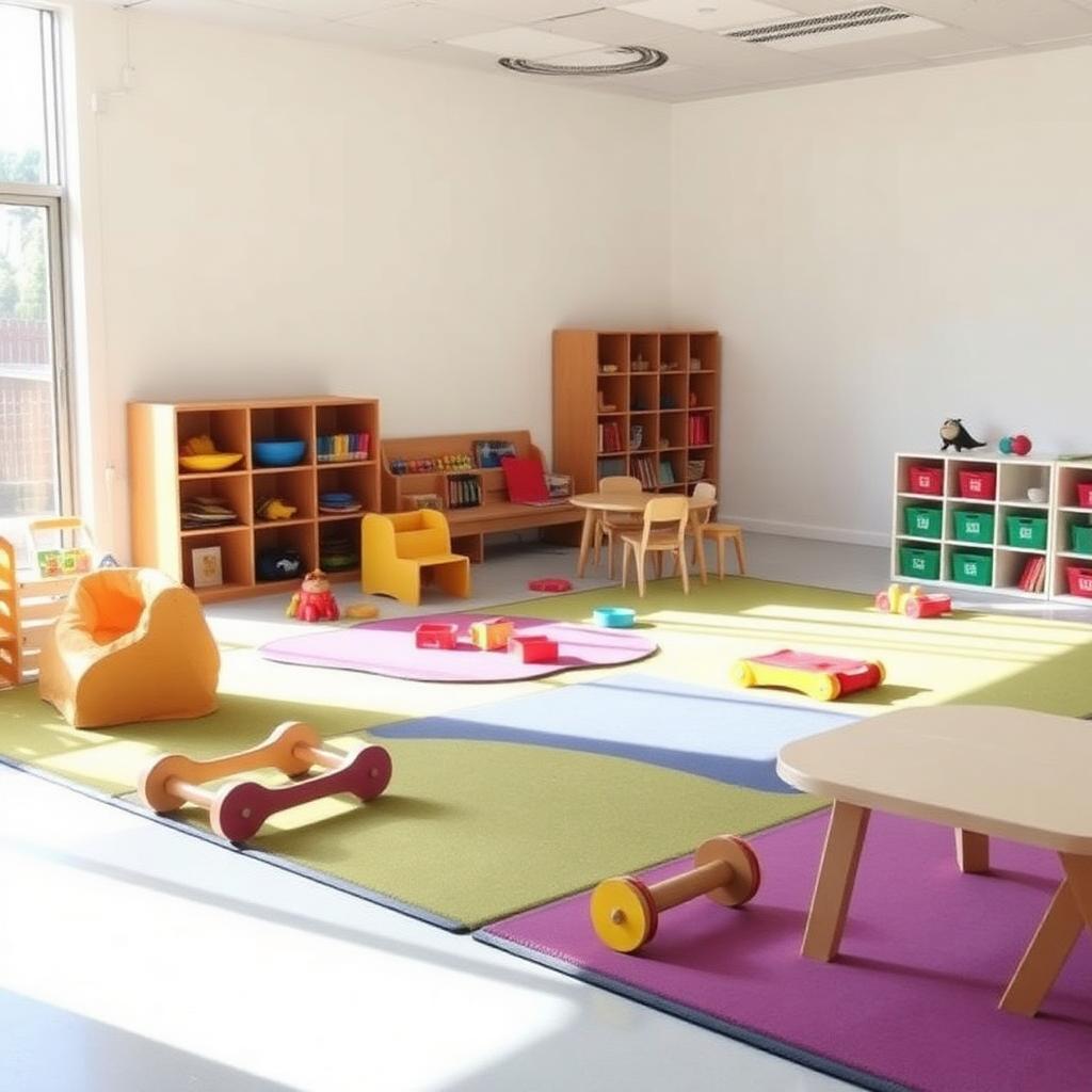 Bright childcare playroom — family-safe pest control servicing across the Sutherland Shire